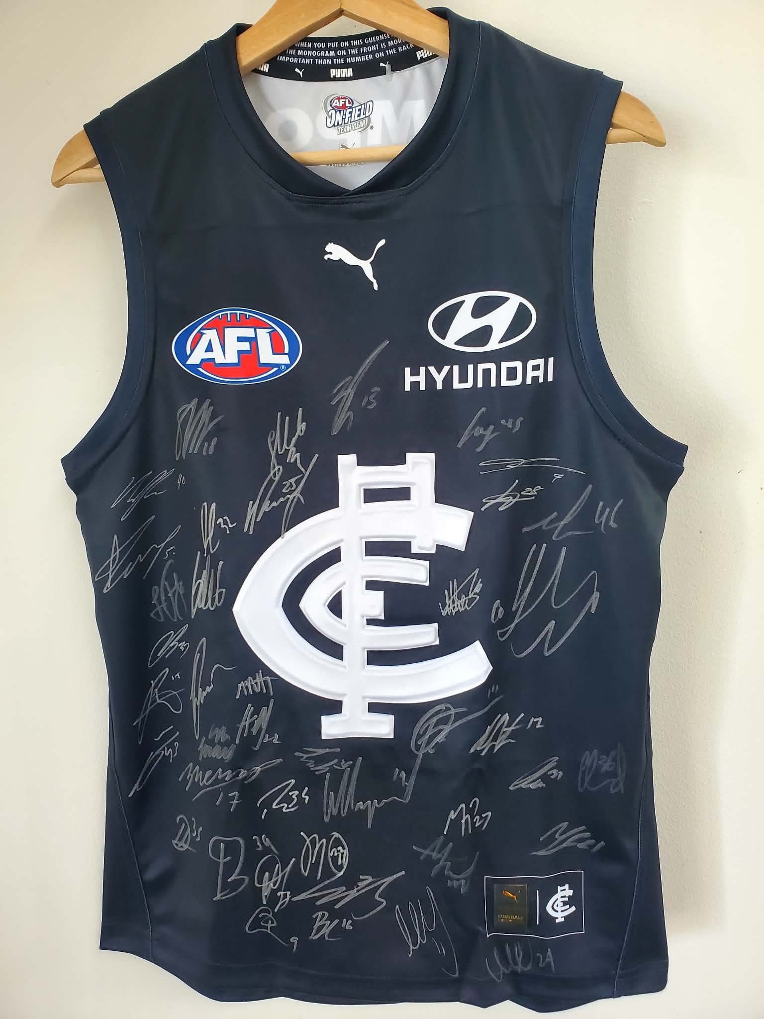 Signed 2026 Carlton Football Club AFL Guernsey